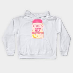 Kawaii Banana Milk Drink Kids Hoodie